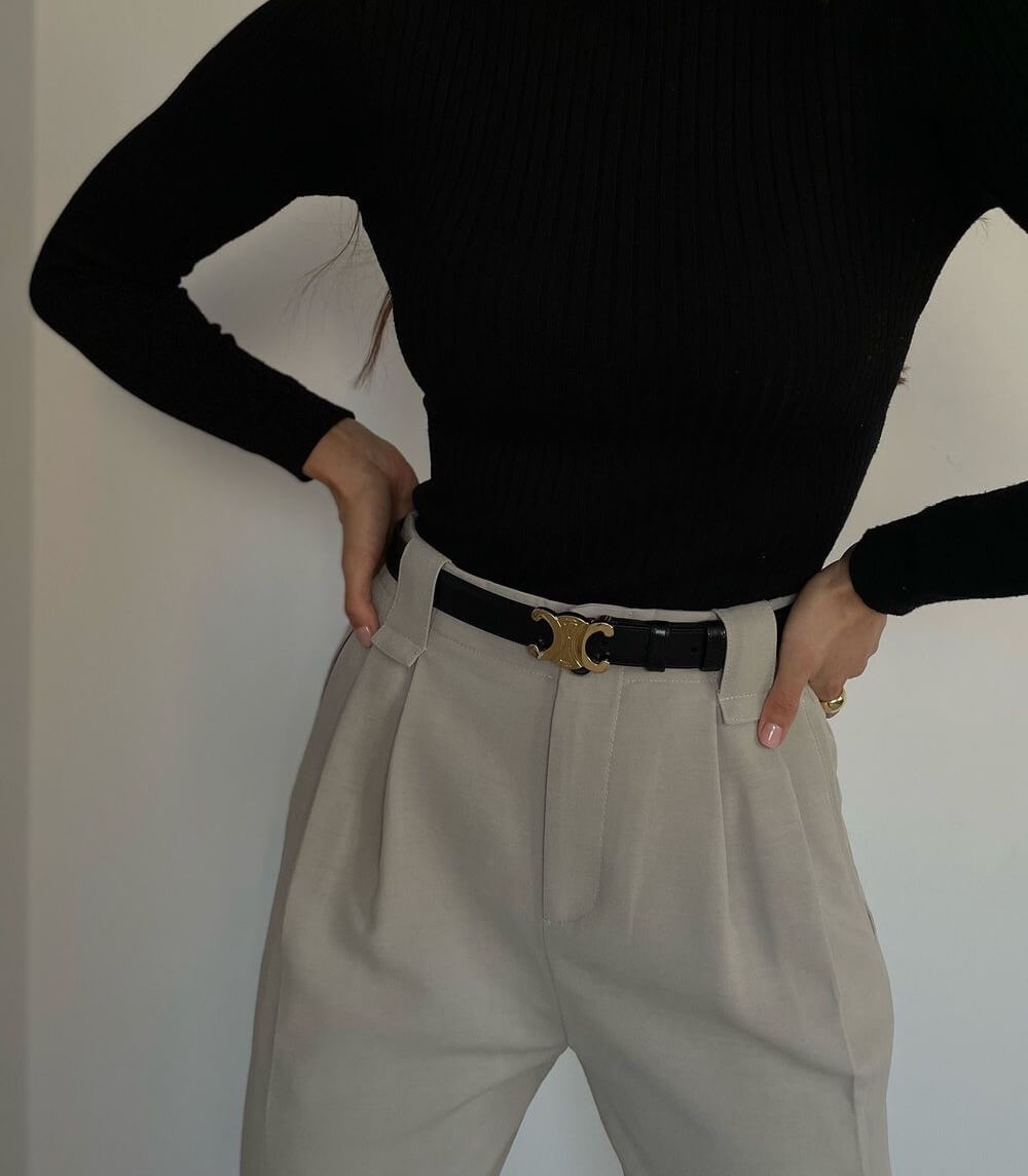 Arabella Women’s Elegant Belt with Golden Buckle