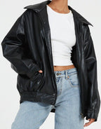 Abi | Women's Oversized Leather Jacket