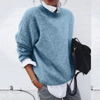 Women’s Cashmere Crew Neck Sweater – Soft Knit Pullover