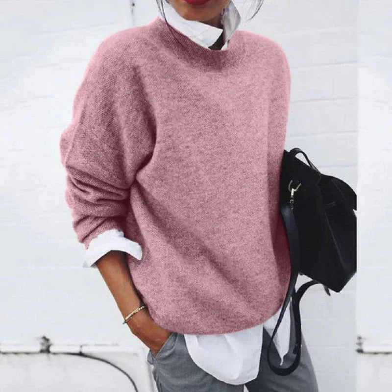 Women’s Cashmere Crew Neck Sweater – Soft Knit Pullover
