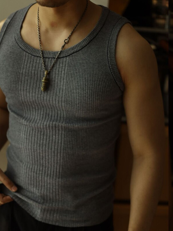 Men’s Classic Knit Tank Top – Muscle fit, Undershirt Vest Slim Fit - Perfect for the Gym