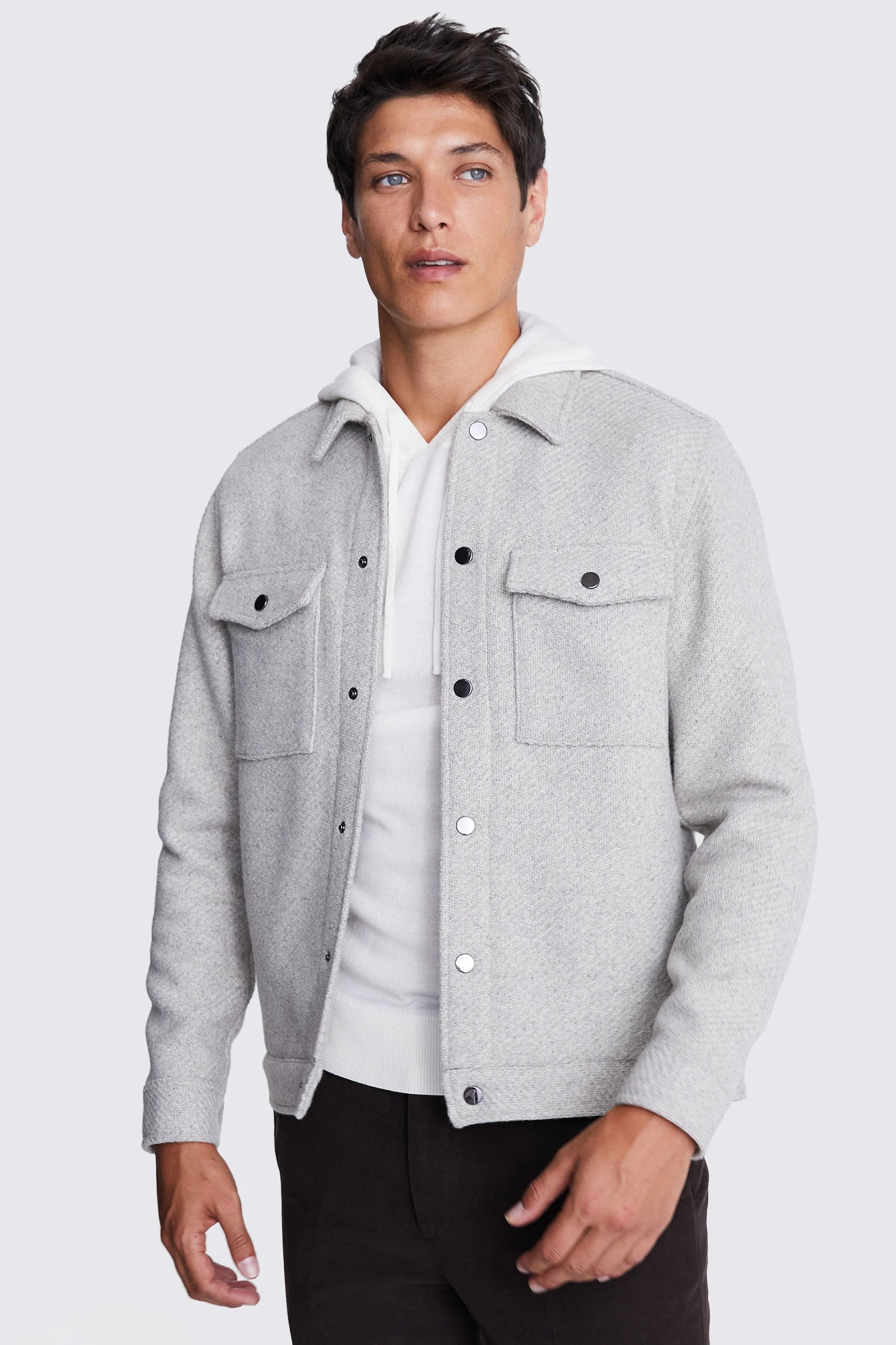 James | Mens Tailored Fit Overshirt Jacket - Button Down Jacket
