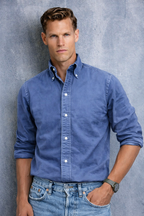 Men’s Classic Button-Down Shirt with Smart Collar, Long Sleeve