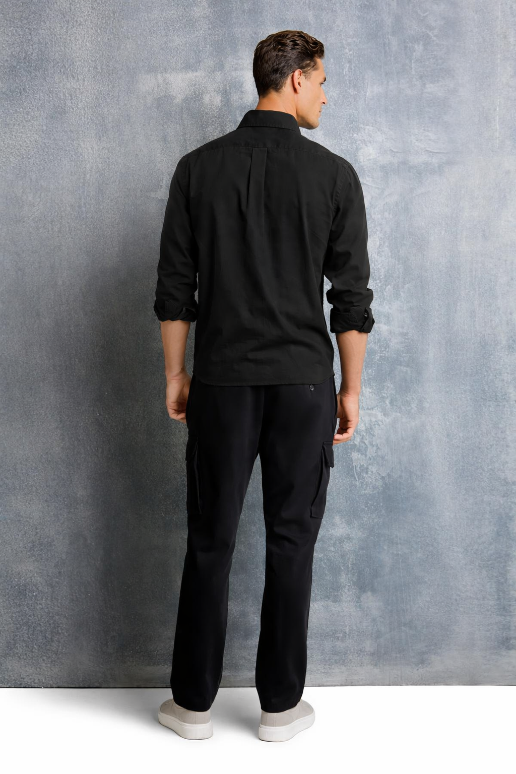 Men’s Classic Button-Down Shirt with Smart Collar, Long Sleeve