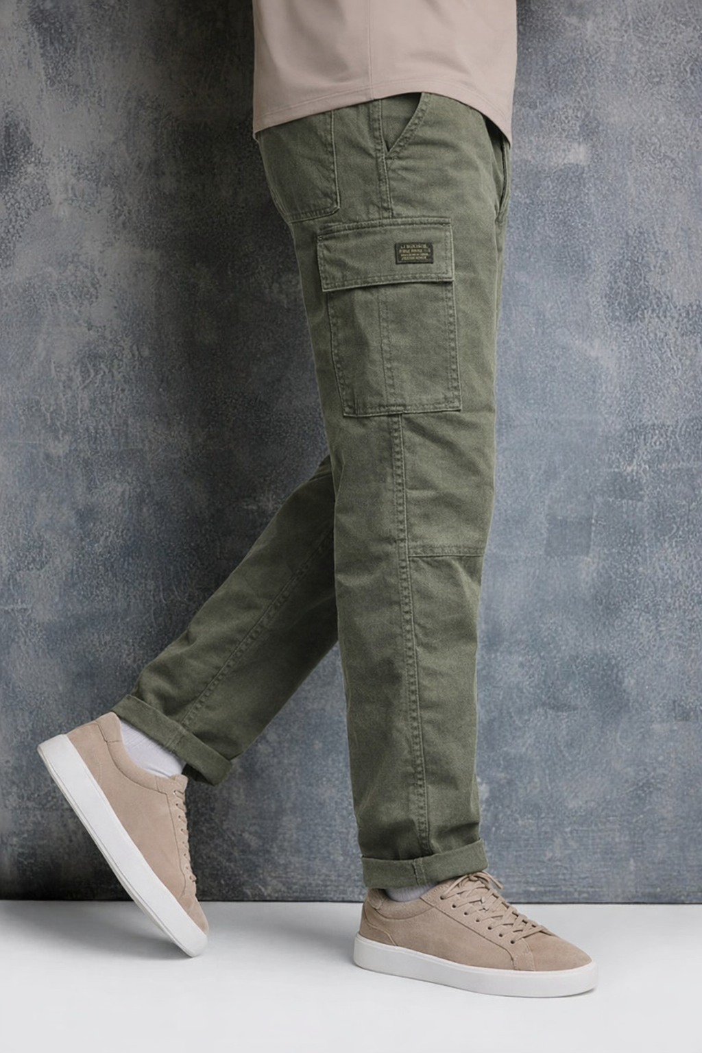 Men’s Utility Cargo Pants – Straight leg, Rugged Multi Pocket Panel Trousers with elasticated waist