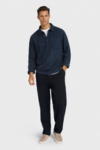 Men’s Old Money Button Up Polo Shirt – Cotton-Linen Blend Casual Shirt - Relaxed fit