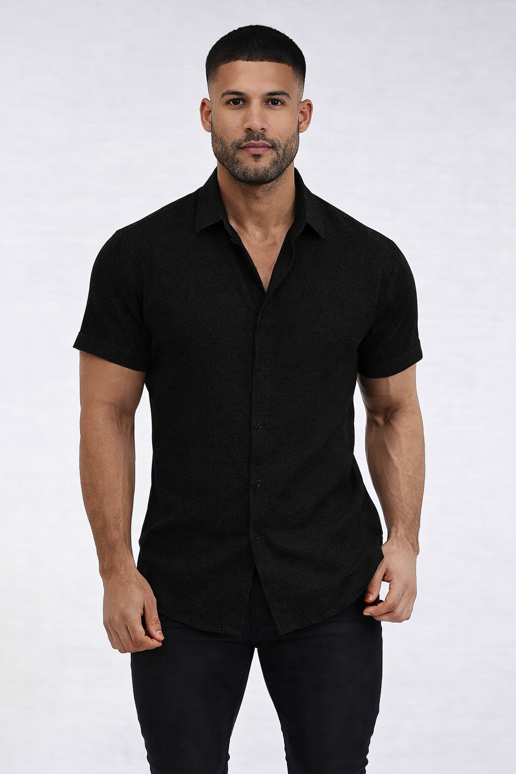 Men’s Old Money Linen Short Sleeve Shirt – Classic Button-Up. Stretchy for all day Comfort
