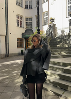 Angela | Women's knitted Cape Coat - Wool