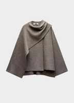 Angela | Women's knitted Cape Coat - Wool