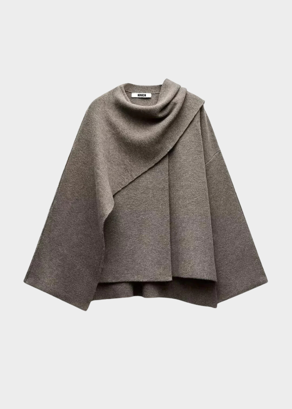 Angela | Women's knitted Cape Coat - Wool