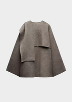 Angela | Women's knitted Cape Coat - Wool