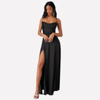 Amelia | Women’s Backless Maxi Dress with High Side Slit
