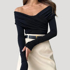 Charlotte| Off-Shoulder Top with Chic Evening Style