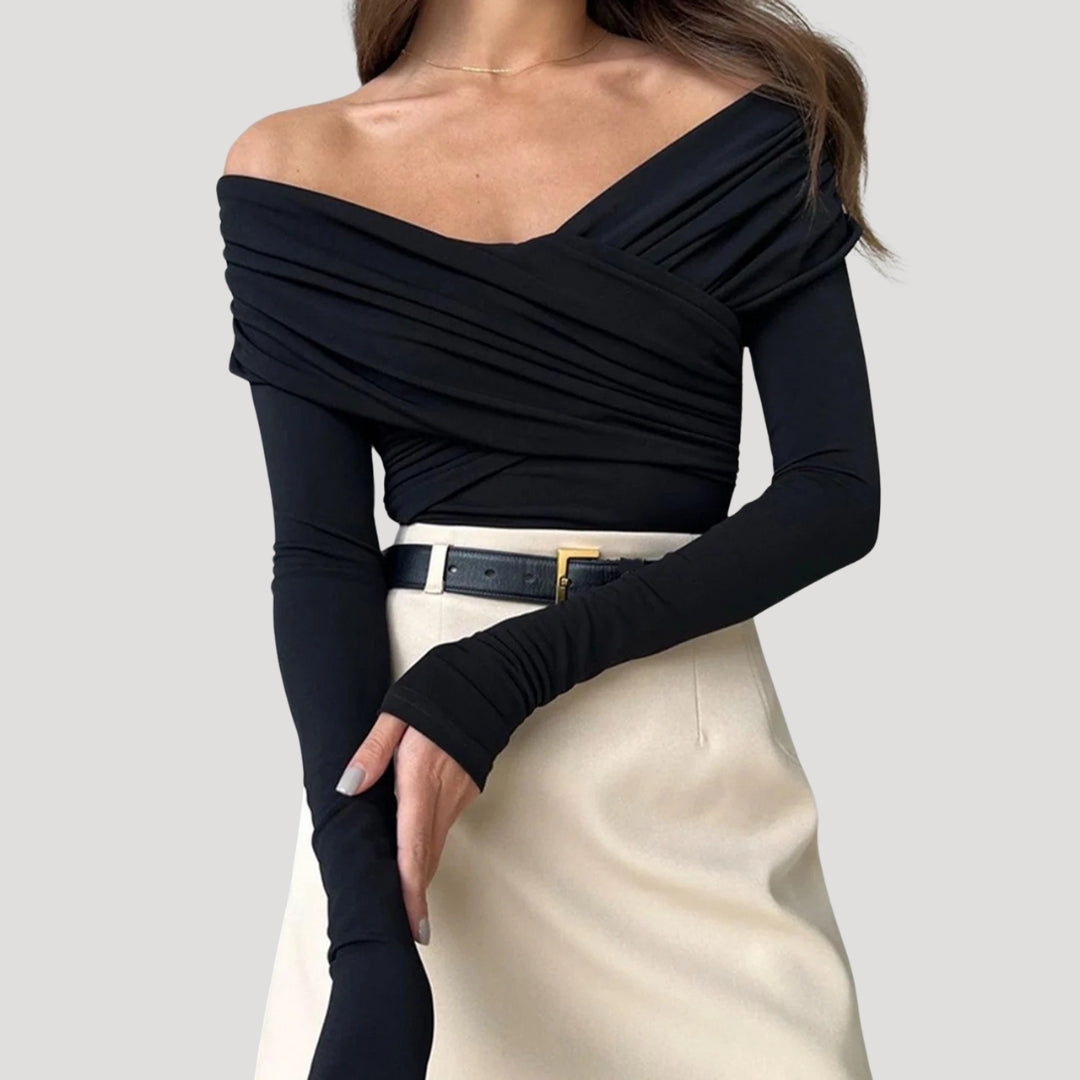 Charlotte| Off-Shoulder Top with Chic Evening Style