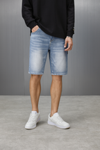 Jean shorts - Washed blue