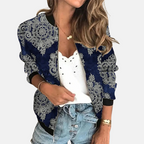 Stephanie Women’s Bomber Jacket with Floral Print – Casual Wear
