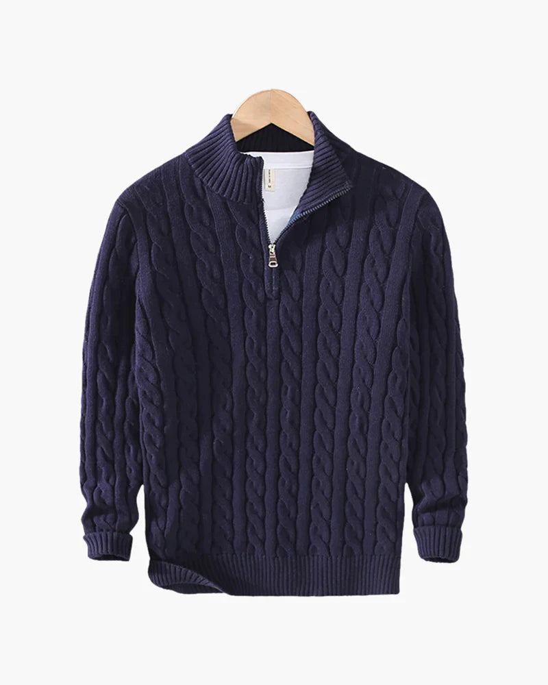 Cannes Half Zip Sweater - Navy