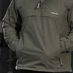 Men’s Waterproof Windbreaker Jacket – Hooded with Reflective Print