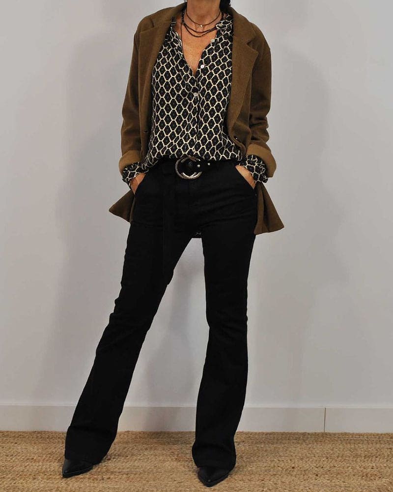 Women’s V-Neck Blouse – Aurora Long Sleeve Top