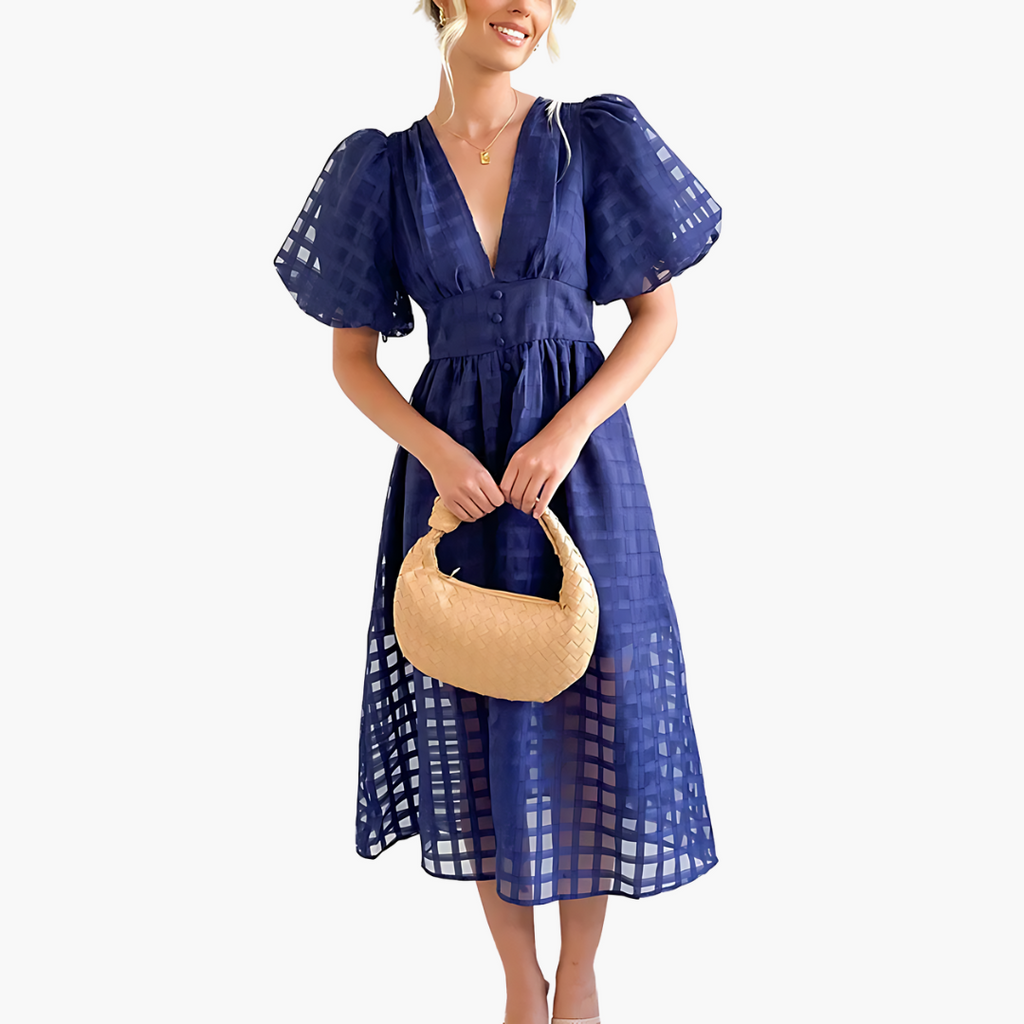 Adela | Elegant Summer Midi Dress for Effortless Style