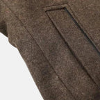 James | Men’s Mid-Length Stand Collar Overcoat - Faux Wool Formal Winter Coat