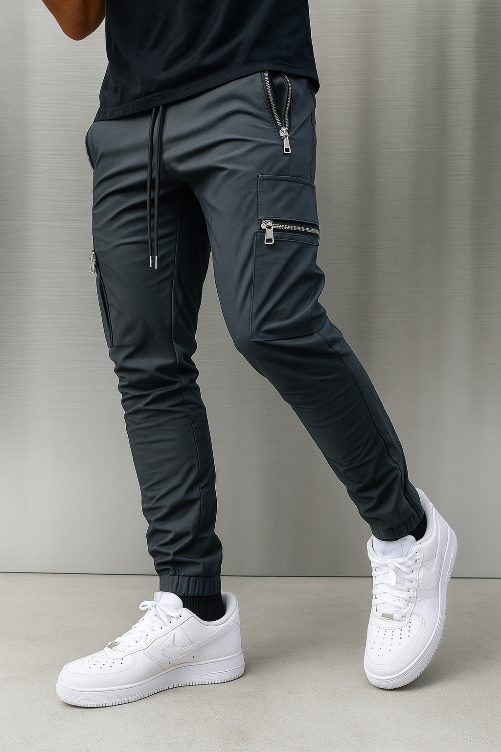 Luxe Cargo Pants - Dark Grey