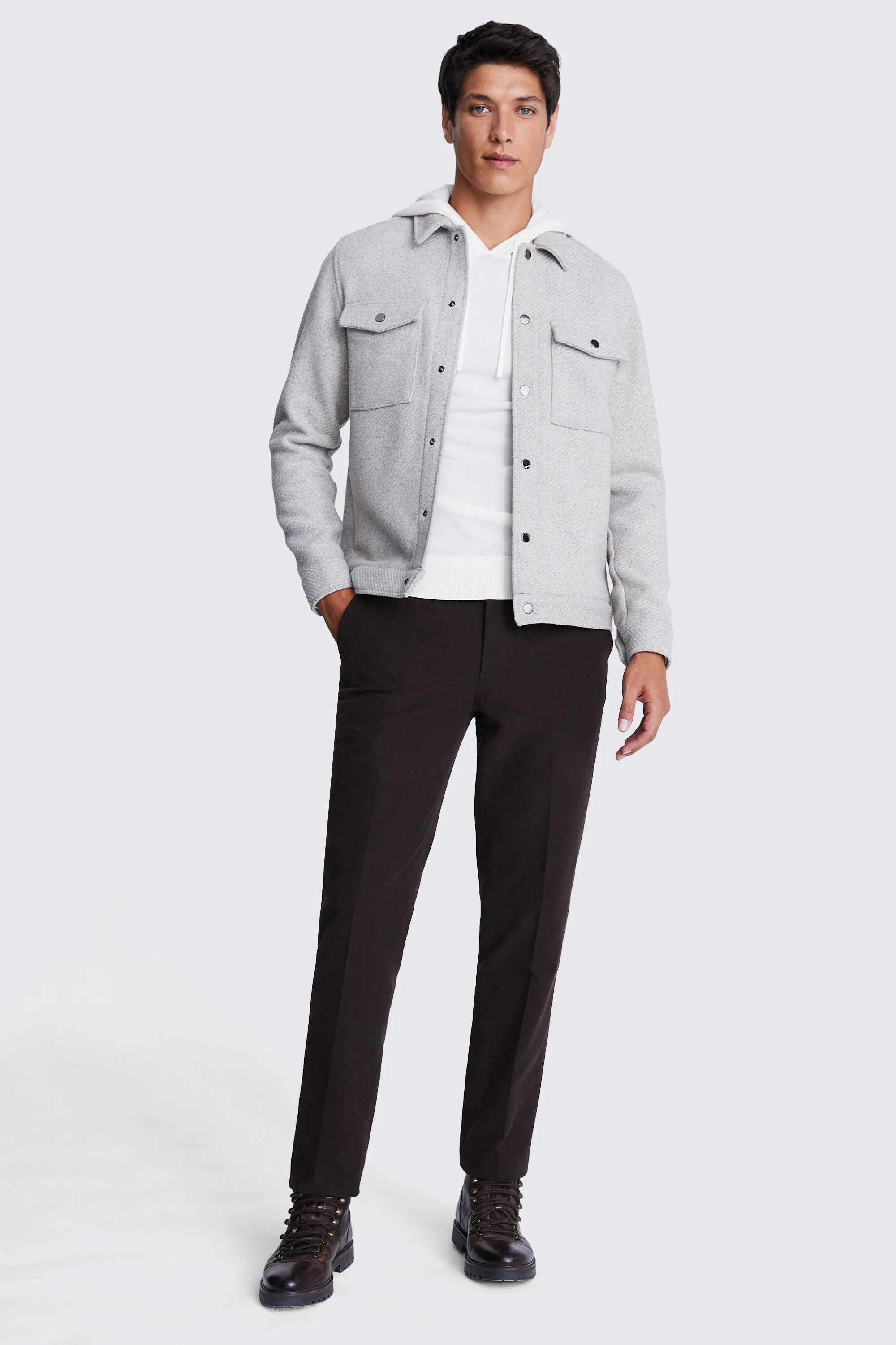 James | Mens Tailored Fit Overshirt Jacket - Button Down Jacket