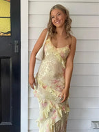 Eden| Elegant Flowing Spaghetti Straps Maxi Dress