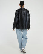 Abi | Women's Oversized Leather Jacket