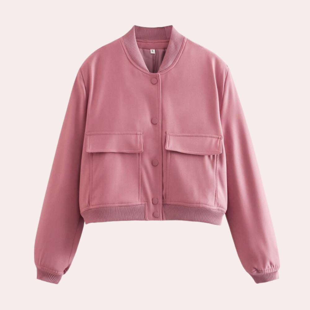 Noa Women’s Lightweight Cropped Bomber Jacket – Everyday Wear