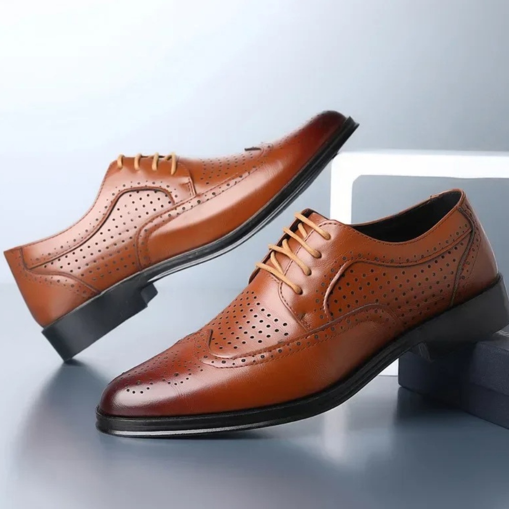 Men’s Leather Oxford Shoes – Formal Work Footwear