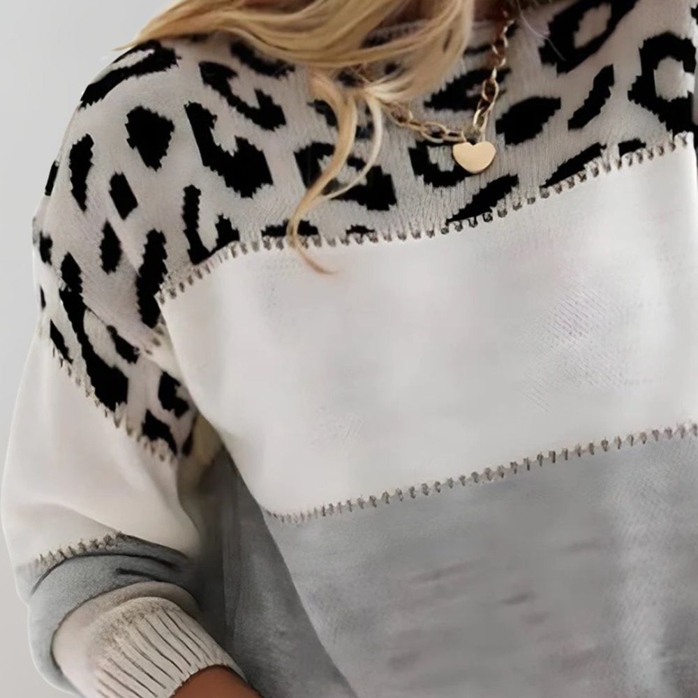 Bethany | Women's Leopard Print Soft Sweater