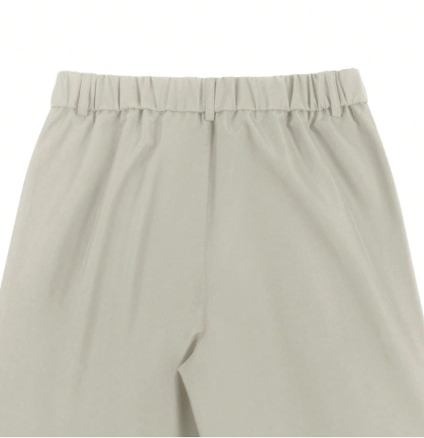 Men’s Slim Fit Tailored Trousers – High-Waisted Pleated Business Casual Pants with Adjustable Side Buckle Tabs, Tapered Leg & Cropped Ankle Design