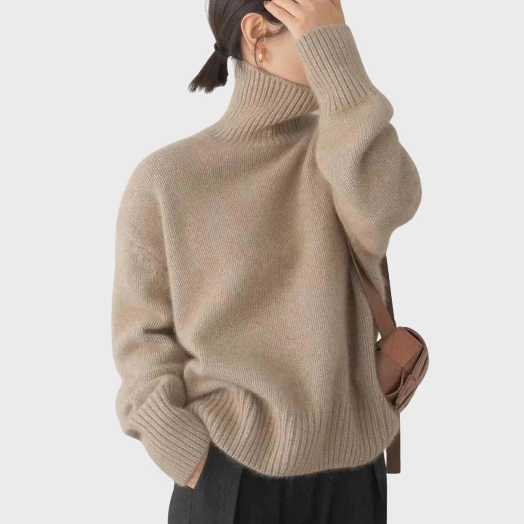 Women’s Cashmere Turtleneck Sweater – Cozy Soft Knit