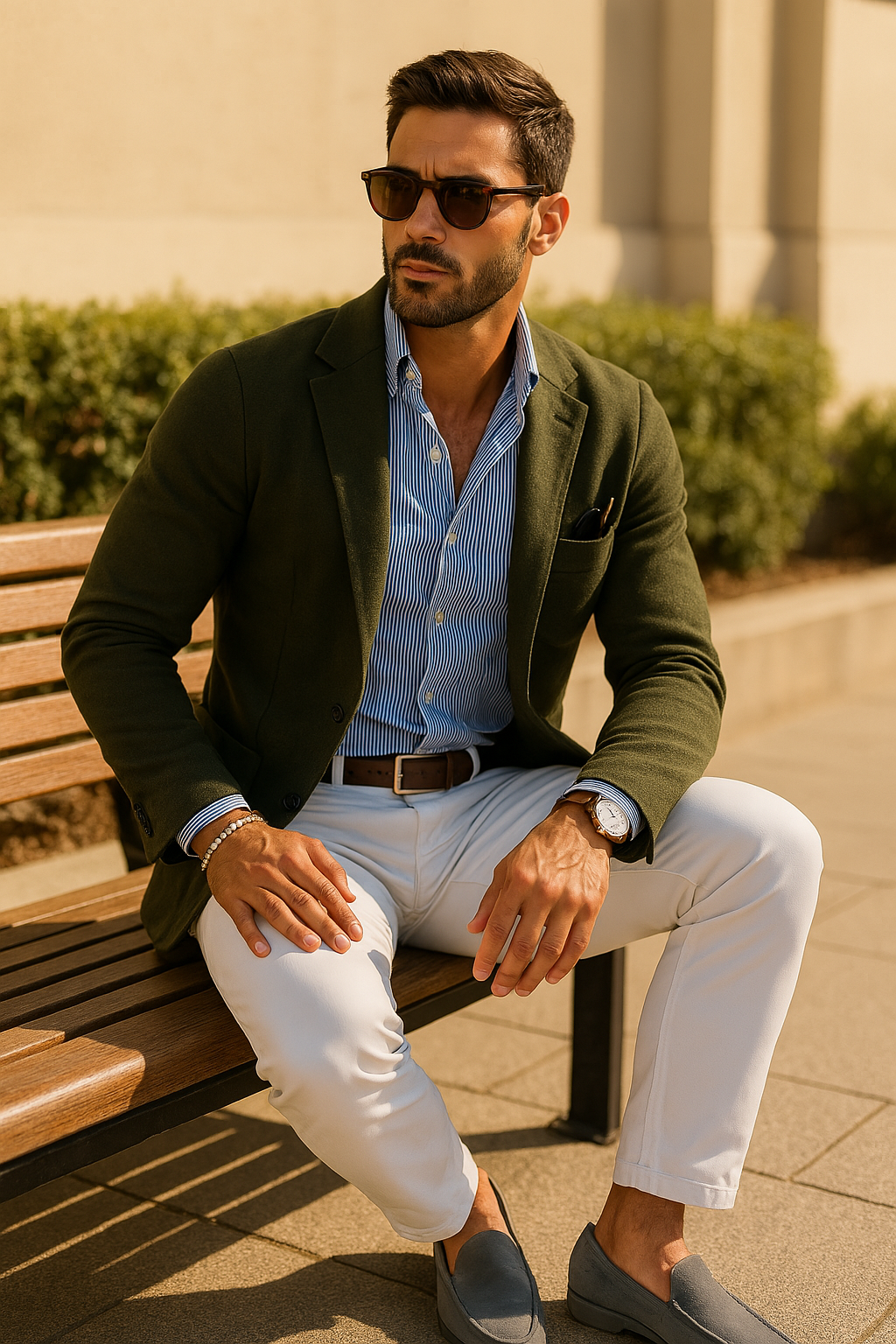 Men’s Slim Fit Smart Casual Blazer – Tailored Lightweight Jacket with Notch Lapel and Chest Pocket