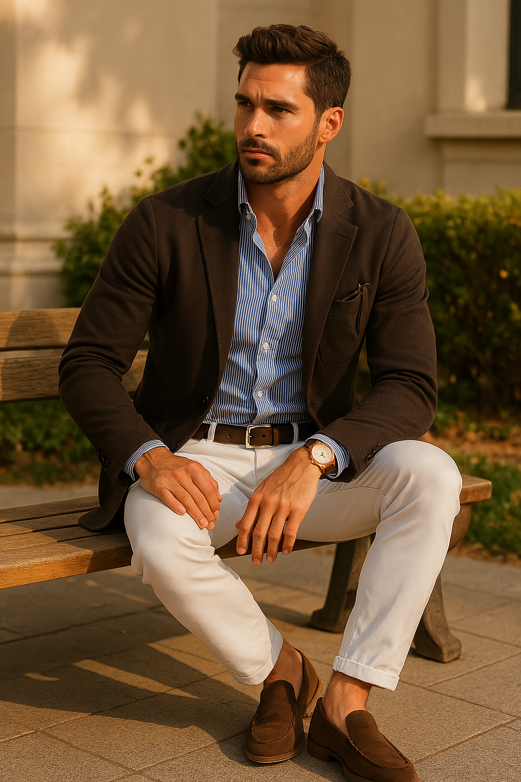 Men’s Slim Fit Smart Casual Blazer – Tailored Lightweight Jacket with Notch Lapel and Chest Pocket