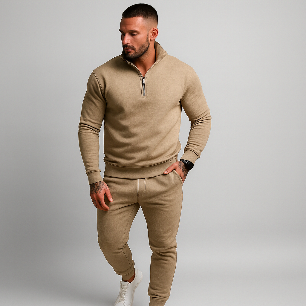 Michael Men’s Half-Zip Tracksuit Set – Casual Two-Piece