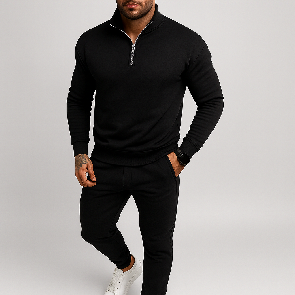 Michael Men’s Half-Zip Tracksuit Set – Casual Two-Piece