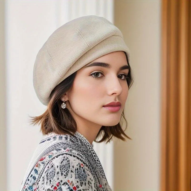 Izzie | Women’s Classic Beret hat – Spring Beret , Soft Fabric