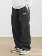 Men’s Relaxed Fit Corduroy Trousers – Casual Skater Streetwear Pants