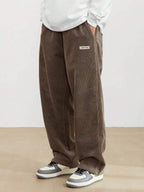 Men’s Relaxed Fit Corduroy Trousers – Casual Skater Streetwear Pants