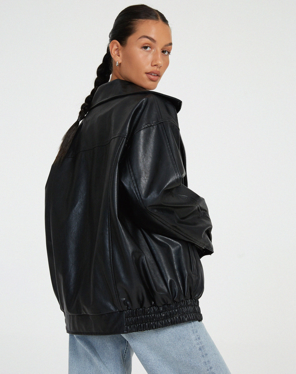 Abi | Women's Oversized Leather Jacket