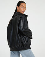 Abi | Women's Oversized Leather Jacket