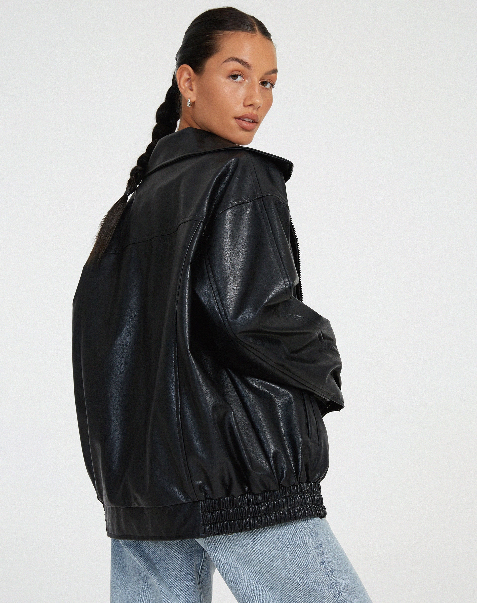 Abi | Women's Oversized Leather Jacket