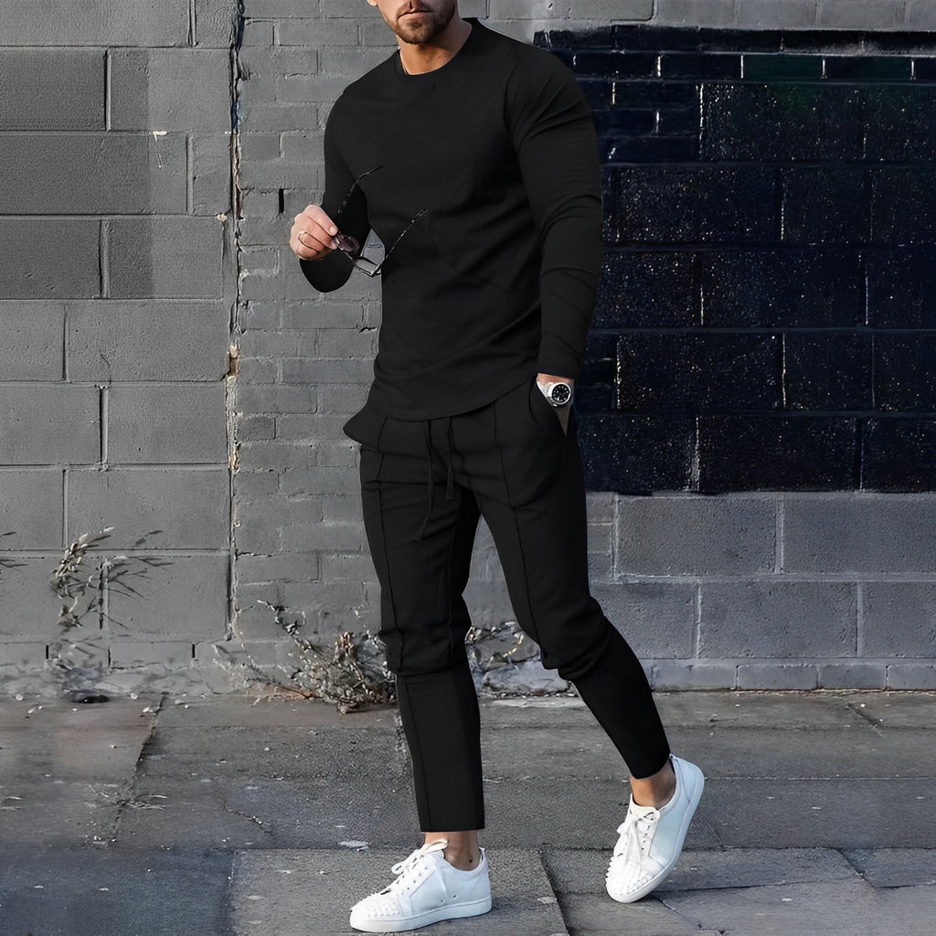 Men’s Cotton Jogger Set – Regular Fit Two Piece Tracksuit