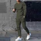 Men’s Cotton Jogger Set – Regular Fit Two Piece Tracksuit