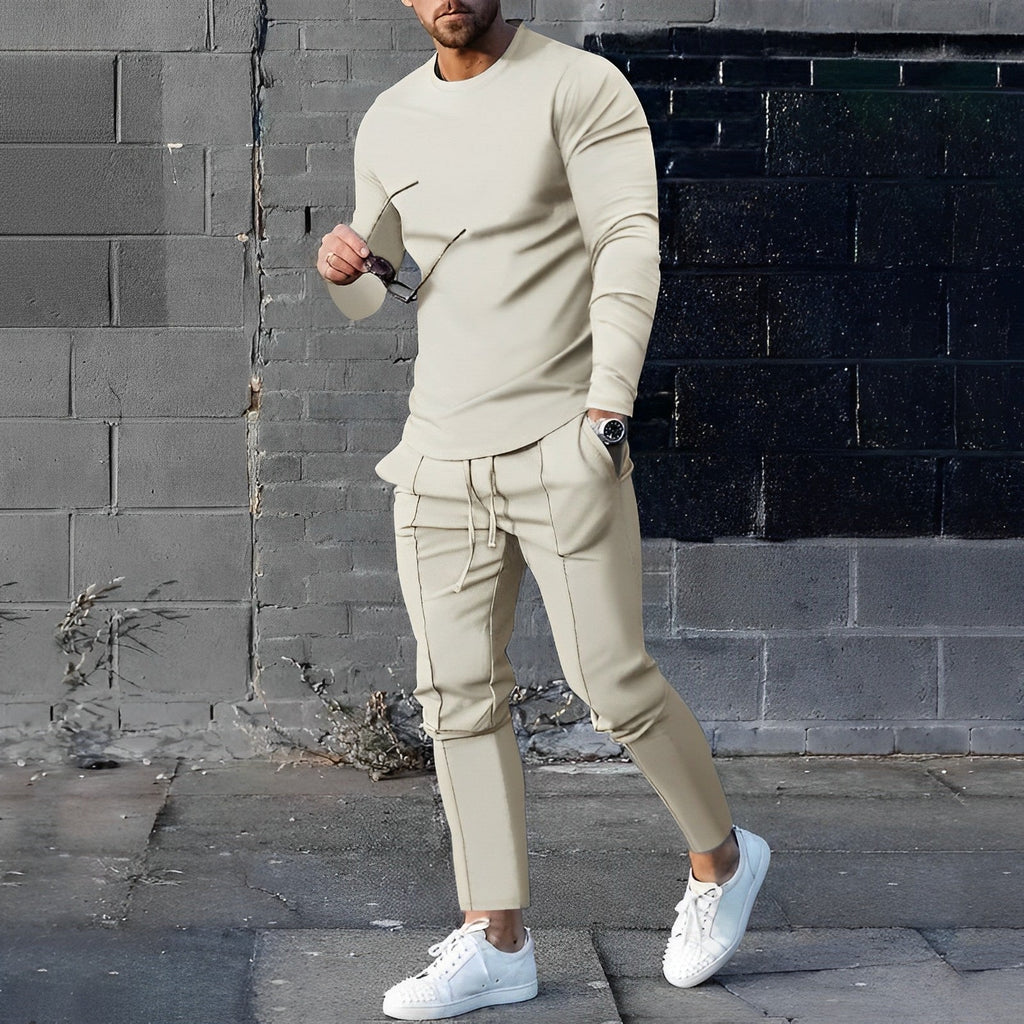 Men’s Cotton Jogger Set – Regular Fit Two Piece Tracksuit