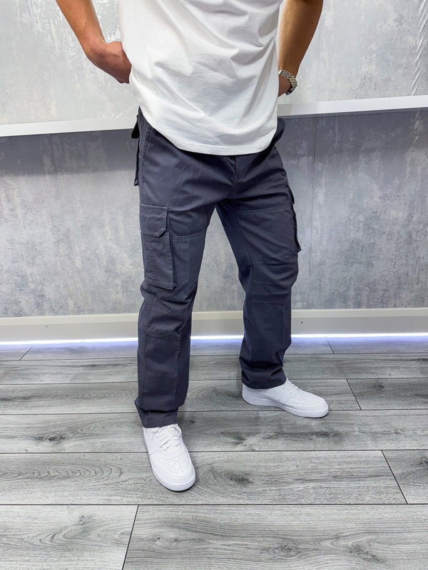 Pantaloni cargo quotidiani - grigio