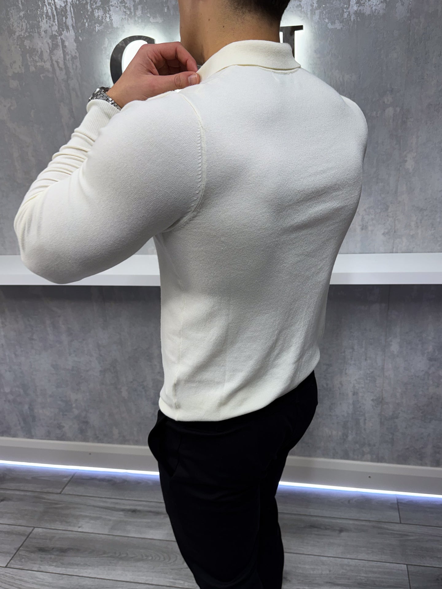 Rockefeller long Sleeve Polo Shirt - Beige