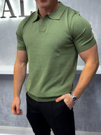 Cuban Collar Polo Shirt - Khaki